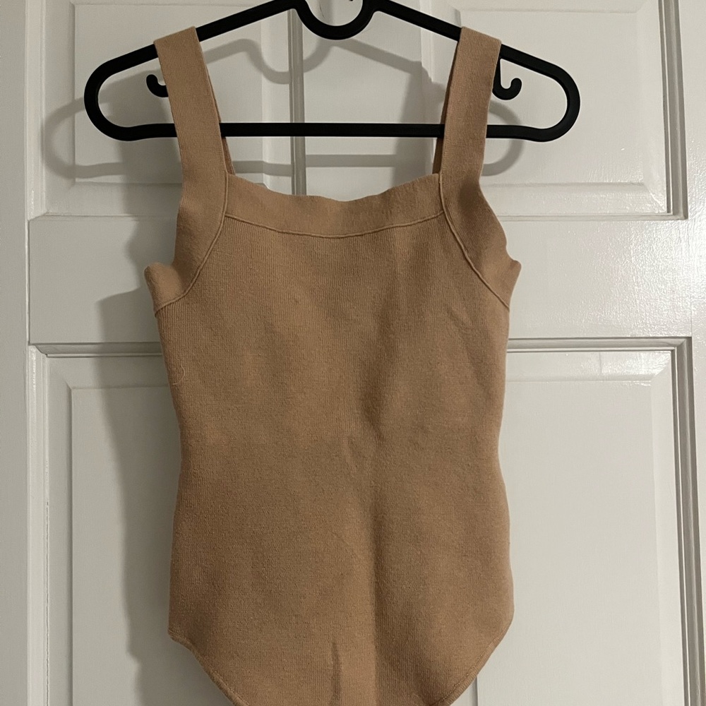 Abercrombie & Fitch Knit Bodysuit - beige